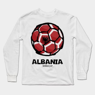 Albania Football Country Flag Long Sleeve T-Shirt